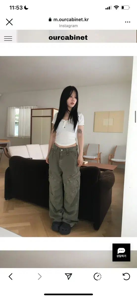 our cabinet ディープ ダイイング カーゴパンツ カーキ s WWW_DECORATOM_COM_BR