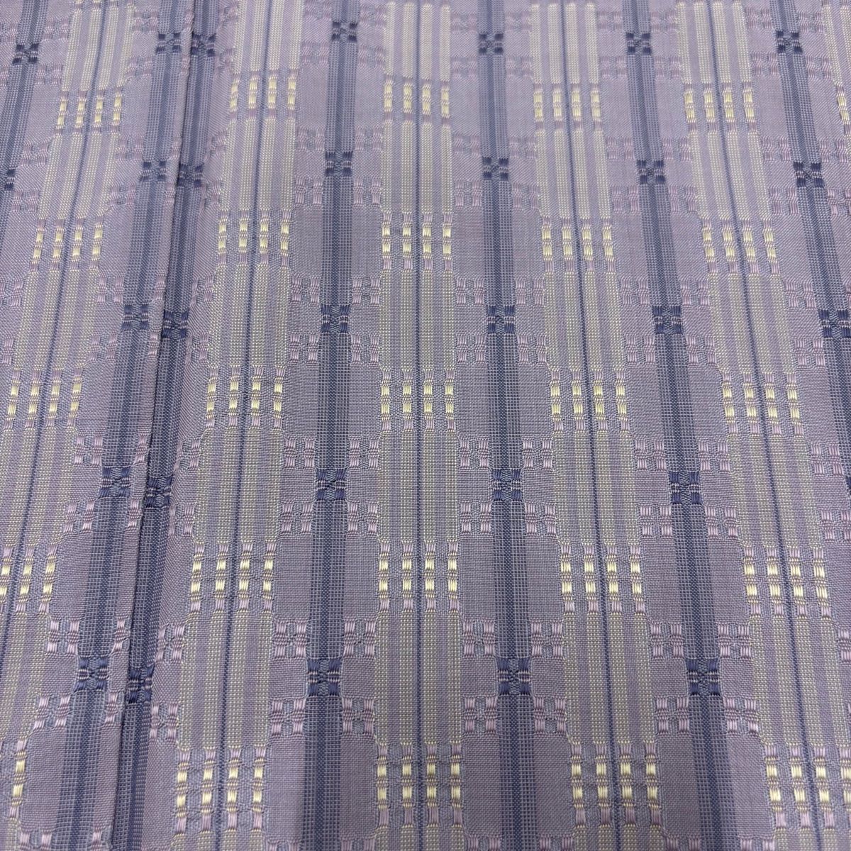 紬 身丈157cm 裄丈62cm S 袷 縞 花織 紫 正絹 WWW_OLIVIERBERNSTEIN_COM