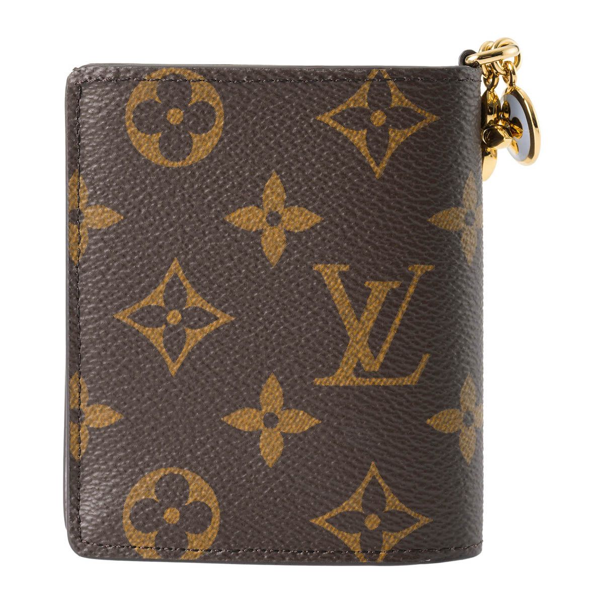 ルイヴィトン Louis Vuitton カードケース ポケットウォレット LV チャーム ブラウン アズールブルー