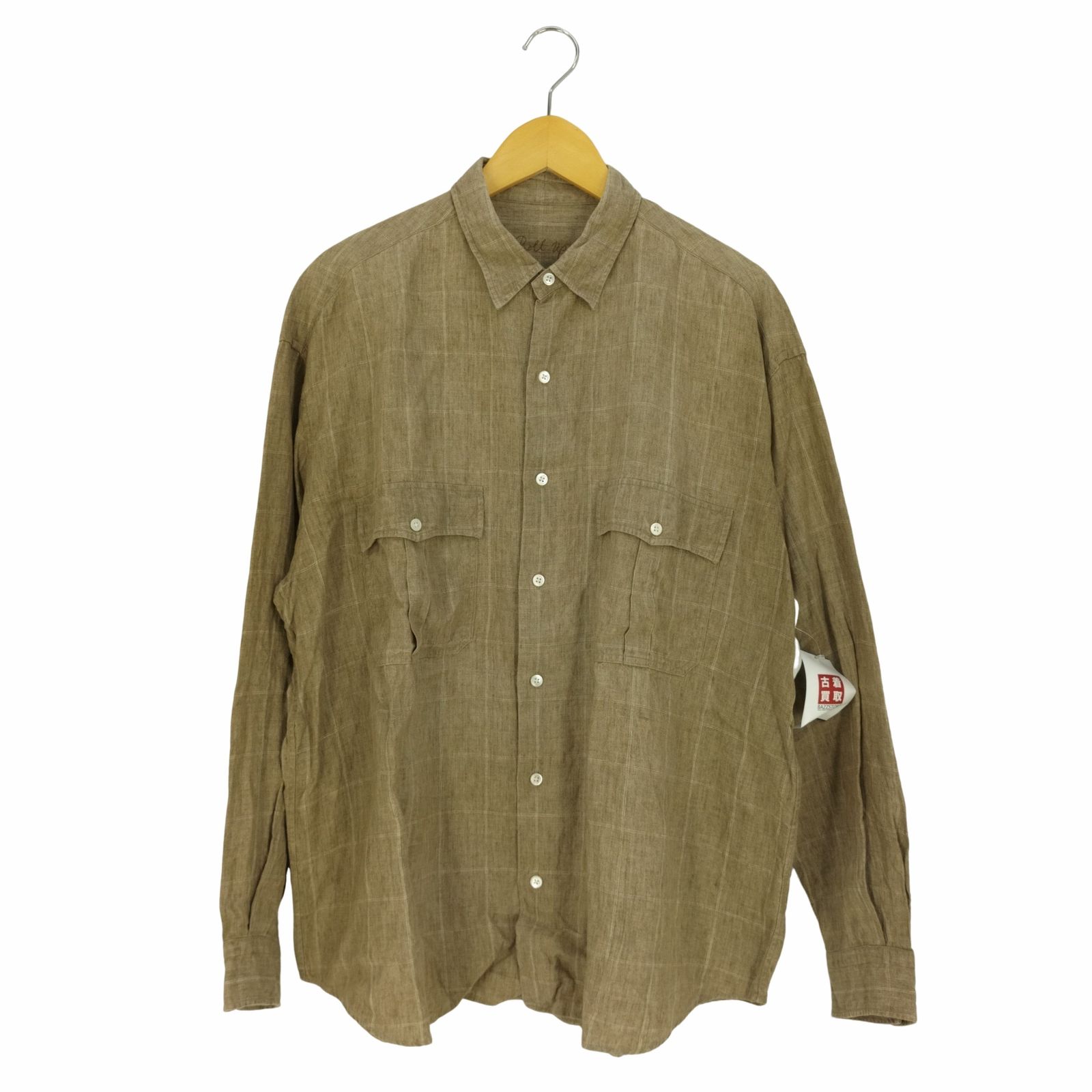 ポータークラシック PORTER CLASSIC ROLL UP LINEN CHECK SHIRT ロール