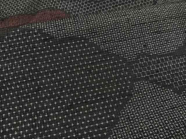 平和屋着物○結城紬 100亀甲 雲重ね文 正絹 逸品 AAAY9000ph