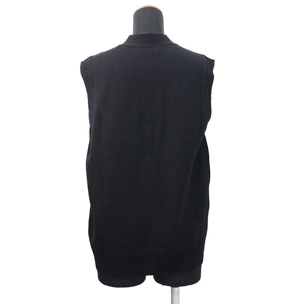 シャネル ベスト カメリアボタン カシミヤ ニットベスト レディース  