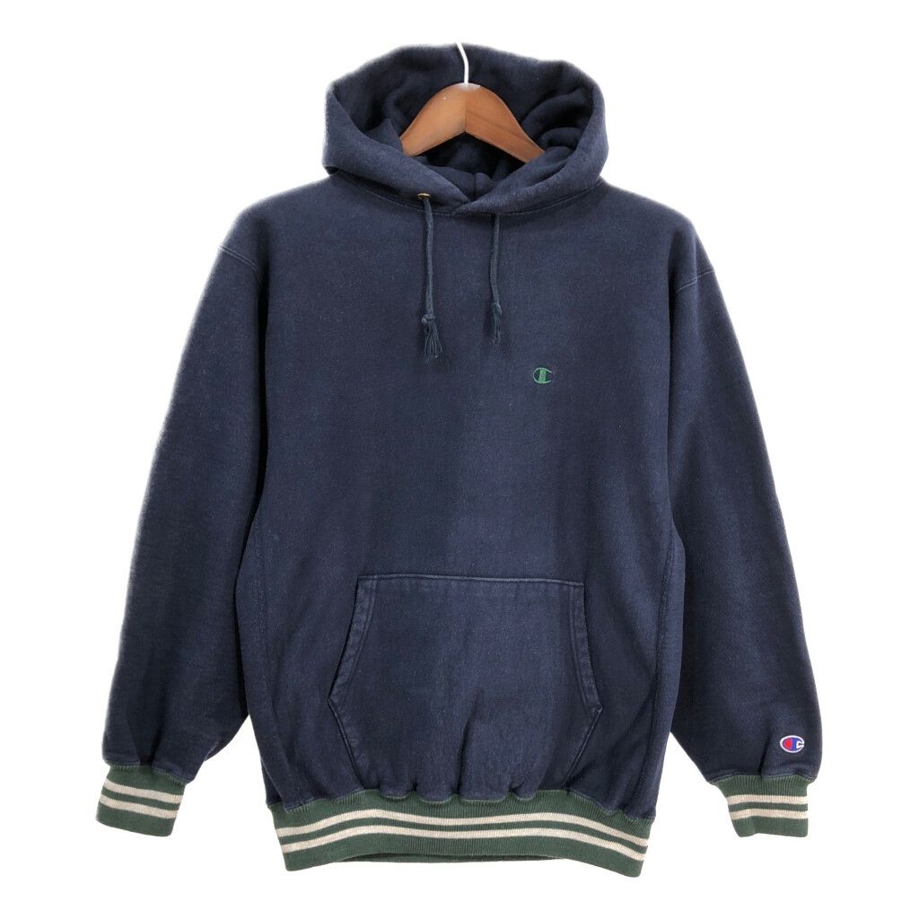 90年代 Champion チャンピオン REVERSE WEAVE リバースウィーブ リブライン スウェットパーカー メンズ X-LARGE 古着 T7122