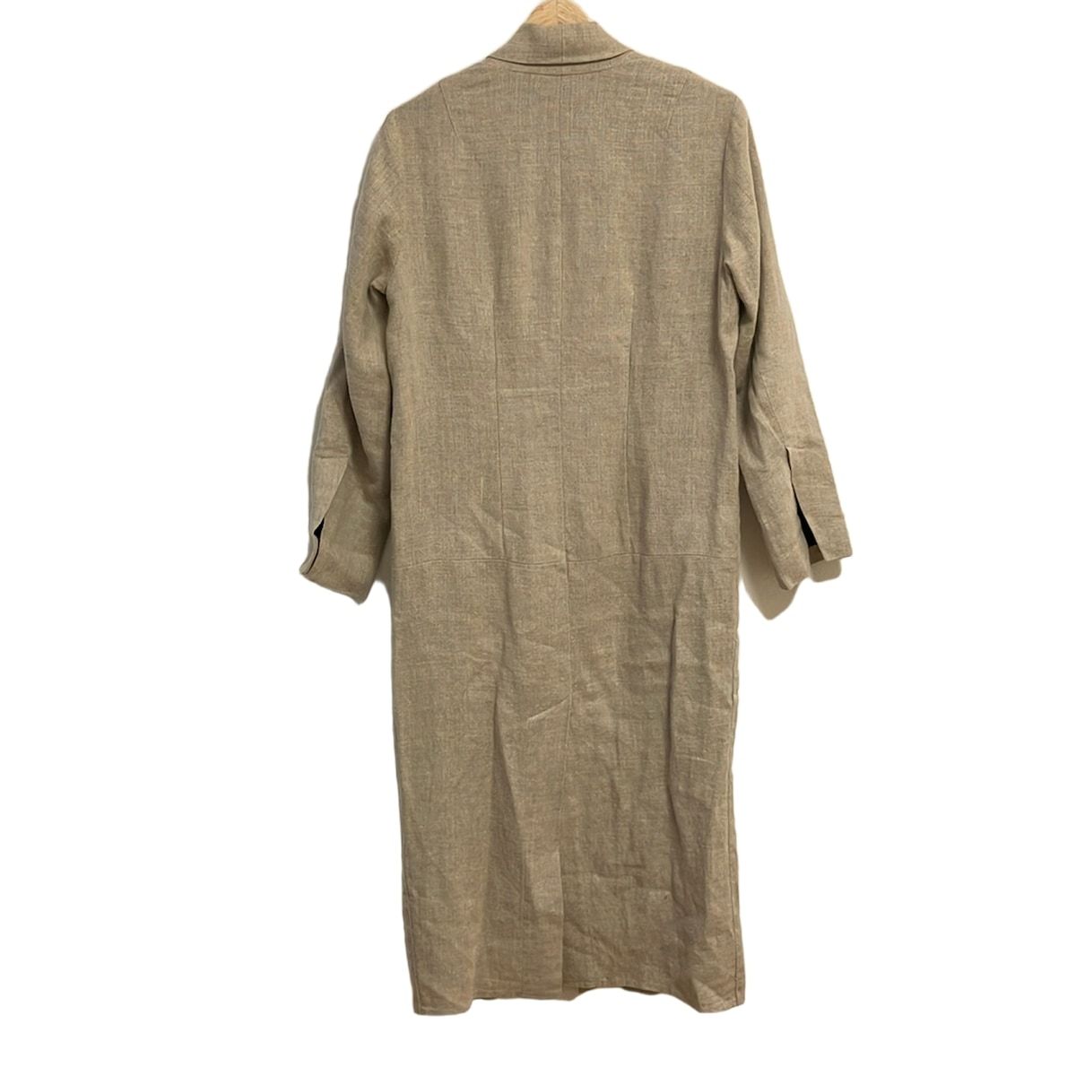 MADISON BLUE マディソンブルー コート サイズXS レディース - ベージュ 長袖 麻 ロング丈 春 秋