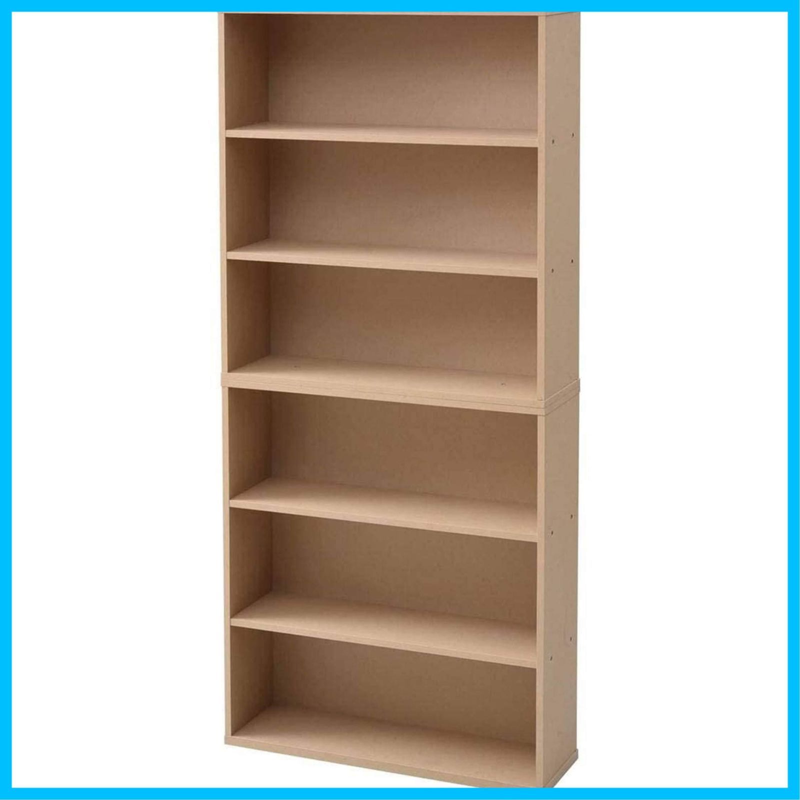 【迅速】山善 本棚 幅59&times;奥行17&times;高さ134cm 6段 スリム オープンラック 組立品 クラフト SCMC-1360C