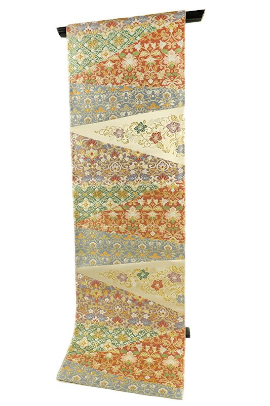 新品◇白寿苑 袋帯 フォーマル 唐織 袋帯 正絹 金 唐織 白寿苑 美しいキモノ掲載 裂取唐花文様 仕立て