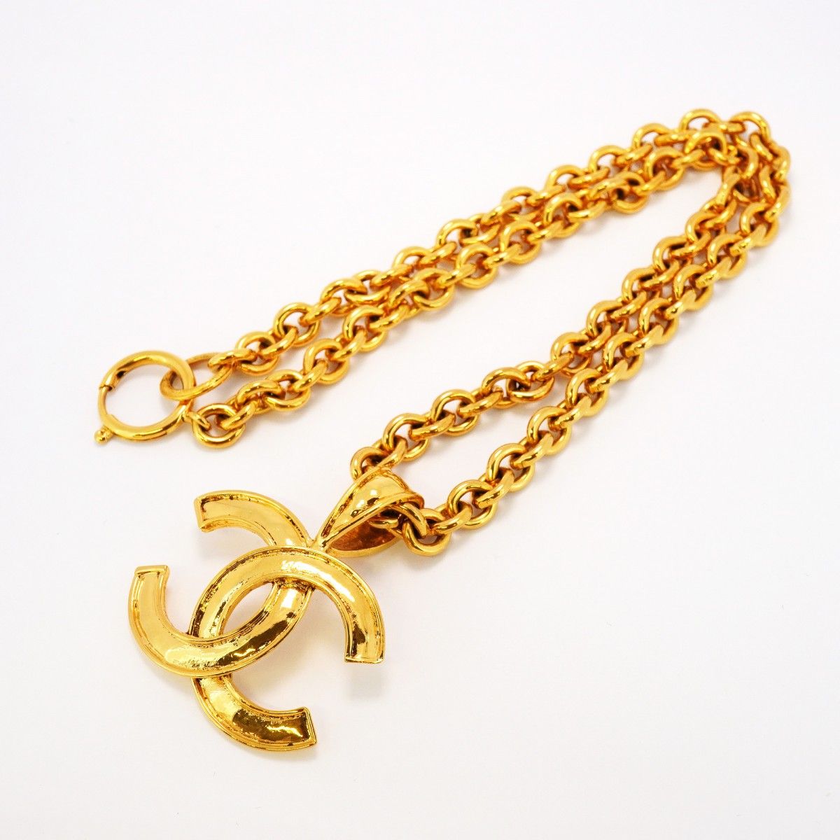 5jeb0185】シャネル ネックレス ヴィンテージ ココマーク GPメッキ  