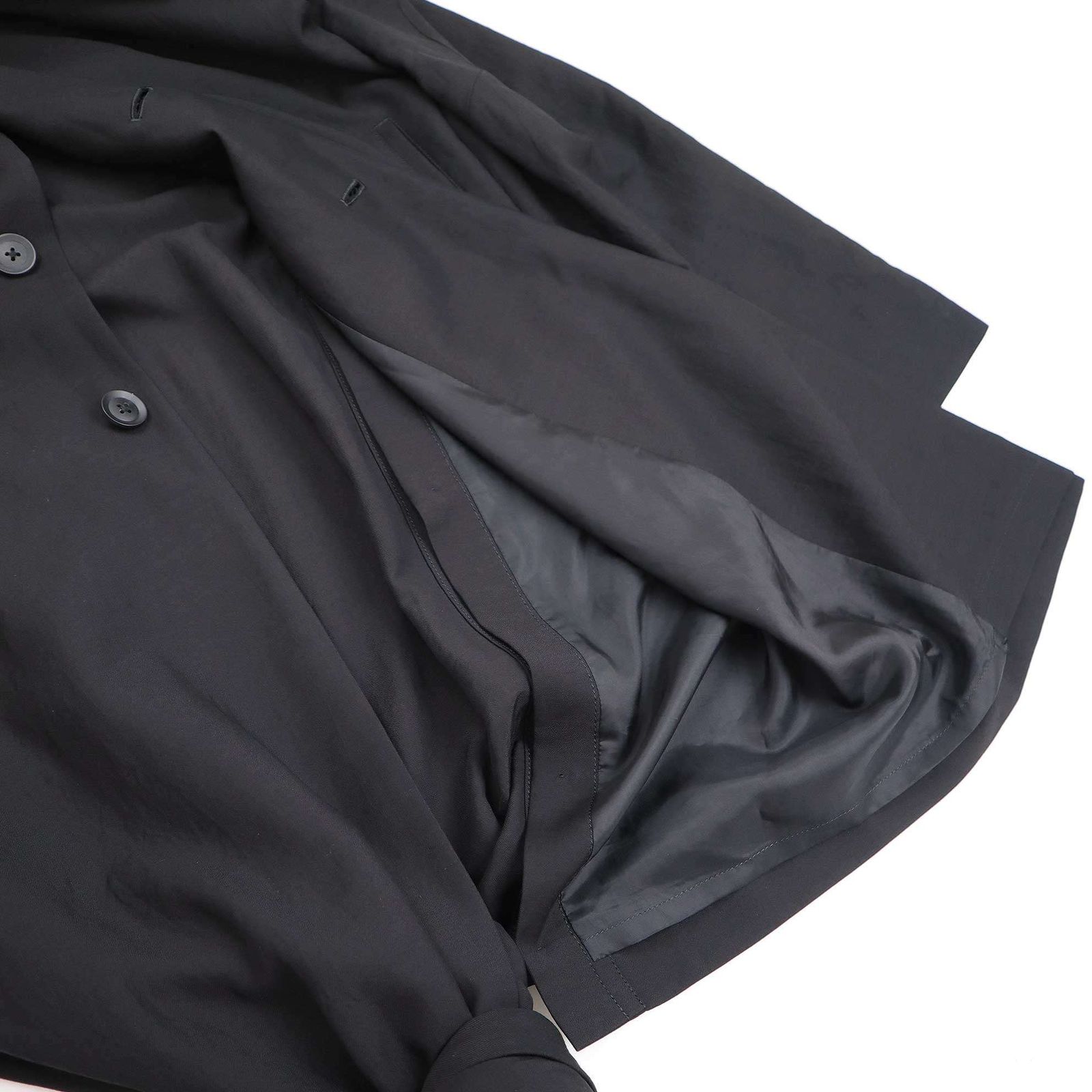 ヨウジヤマモトプールオム 21AWフロントリブアーミーギャバジンコート サイズ1 Yohji Yamamoto POUR HOMME ヨウジヤマモト プールオム 24SS W