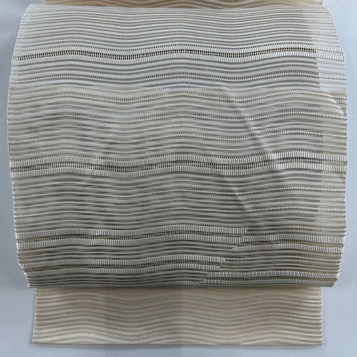 名古屋帯 秀品 夏帯 絽 トンネル仕立て 八寸名古屋帯 松葉仕立て