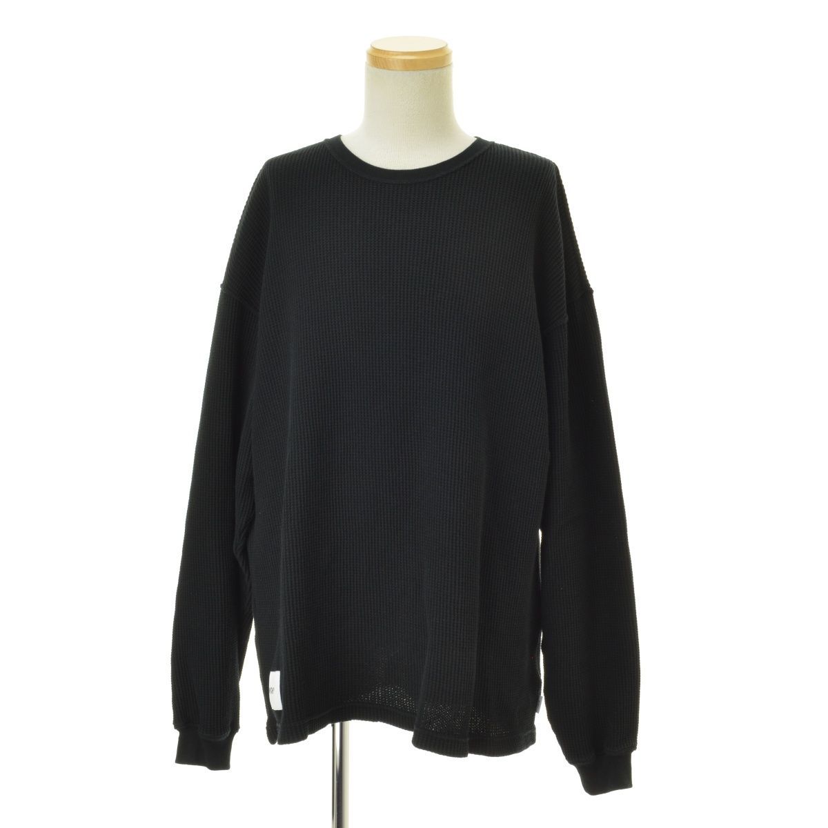 WTAPS】23AW 232ATDT-CSM17 WAFFLE 01 / LS / COTTON. SIGN / BLACK 