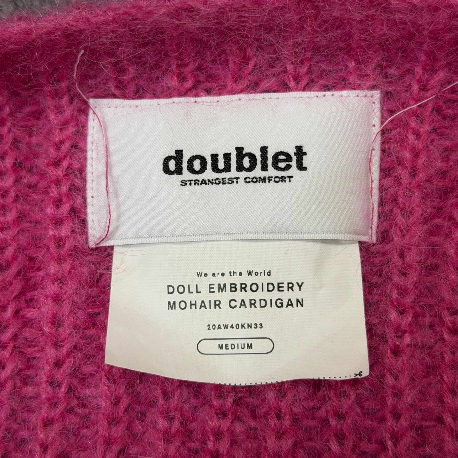 doublet 20AW DOLL EMBROIDERY MOHAIR ドールエンブロイダリー