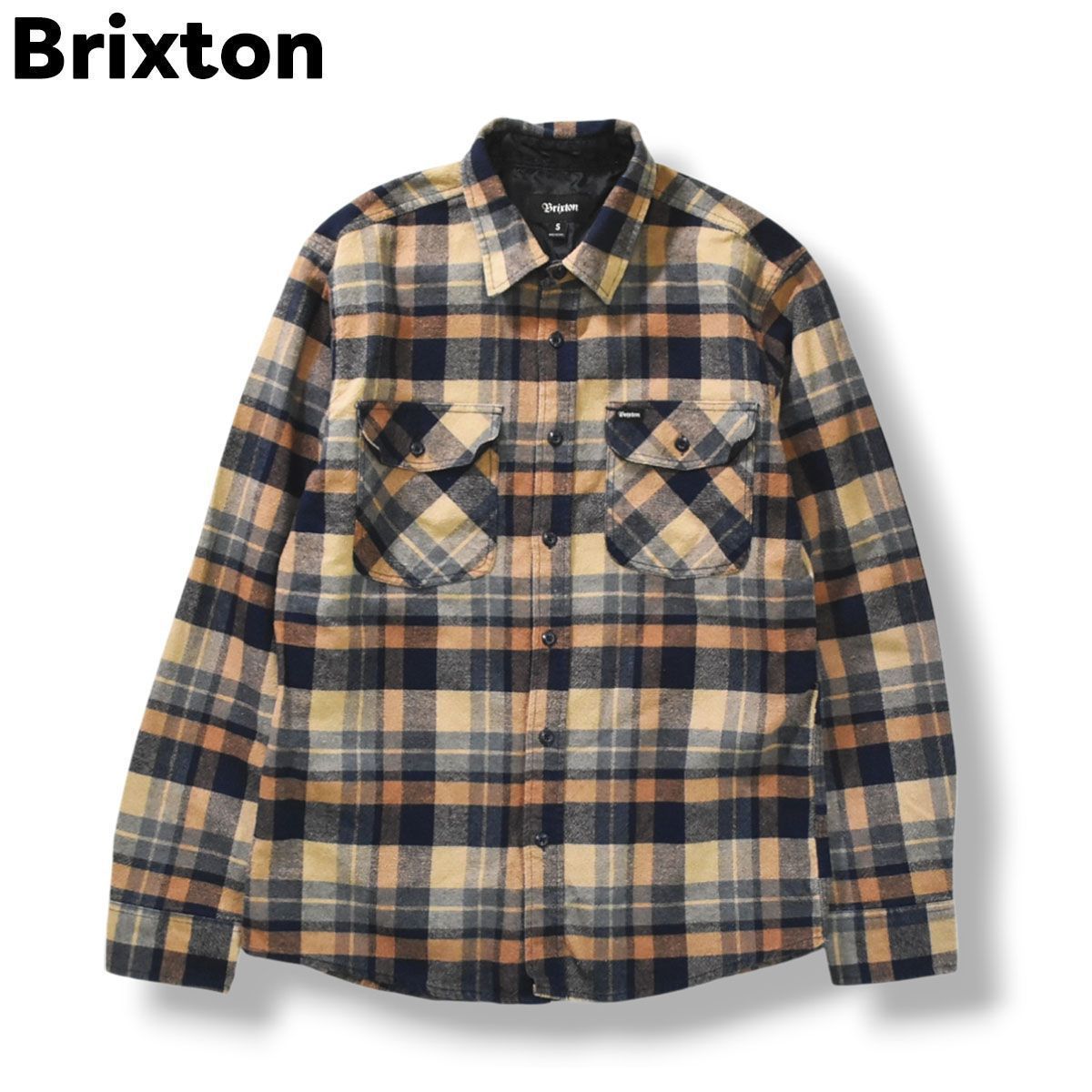 【美品】 【定番】 ブリクストン Brixton LS Flannel 長袖 チェック フランネル シャツ S メンズ