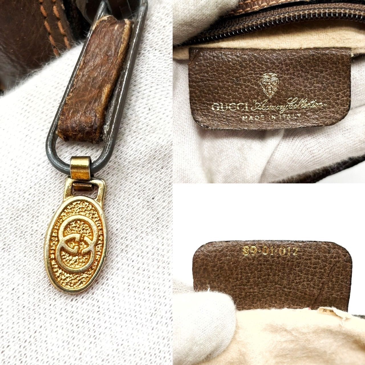 GUCCI グッチ ポーチ　クラッチバッグ　GG　シェリーライン　薄茶　1701 GUCCI グッチ ポーチ クラッチバッグ GG シェリーライン 薄茶