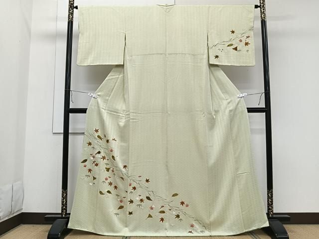 平和屋着物□訪問着 霞雪輪花車文 暈し染め 金彩 逸品 CAAE1541ng