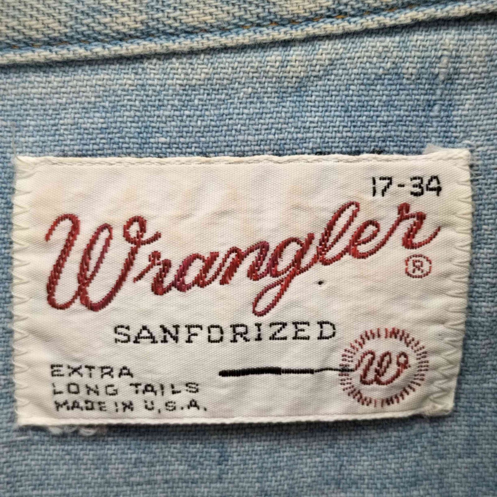 Wrangler(ラングラー) デニムシャツ メンズ 17-34