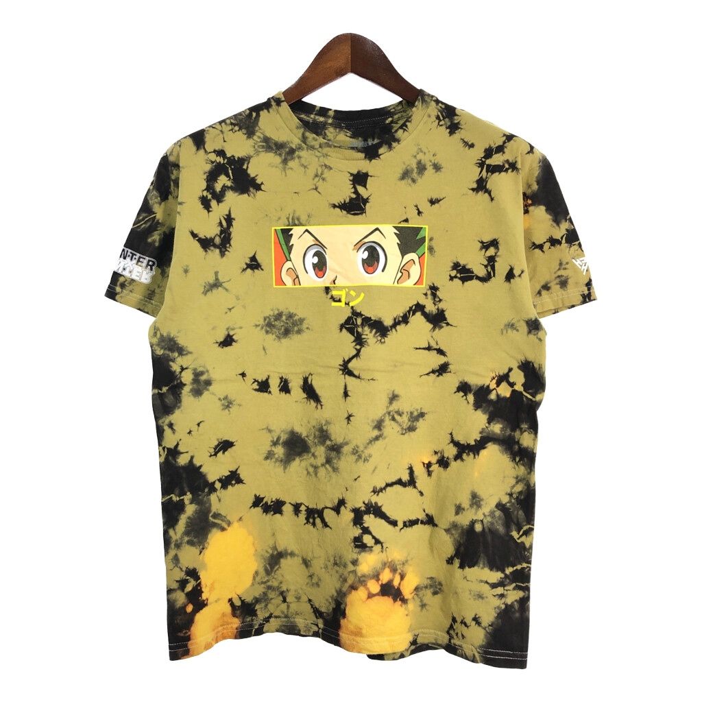 HUNTER×HUNTER ハンターハンター ゴン Ｔシャツ アニメ キャラクター タイダイ ライトグリーン メンズ M 古着 U1649