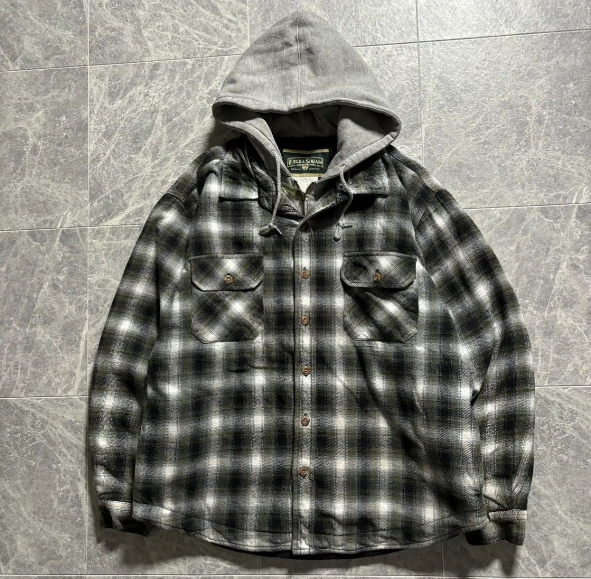 90s〜00s FIELD-STREAM Heavy Flannel Hoodie