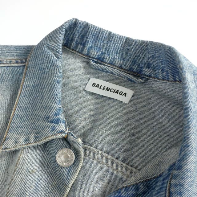 バレンシアガ BALENCIAGA 19SS バックラインストーンロゴ デニム