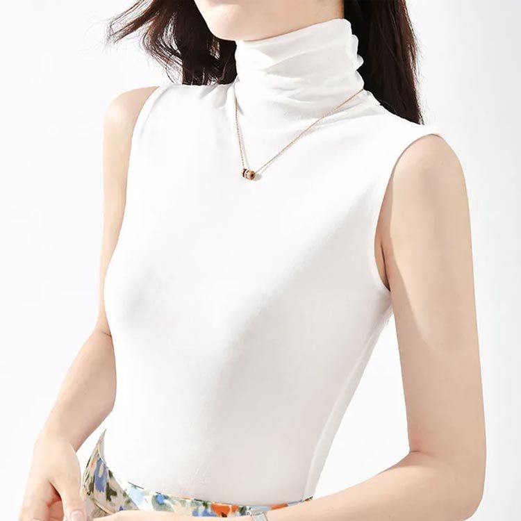 KOEISTORE トップス レディース 春 夏 春夏 白 黒 ノースリーブ