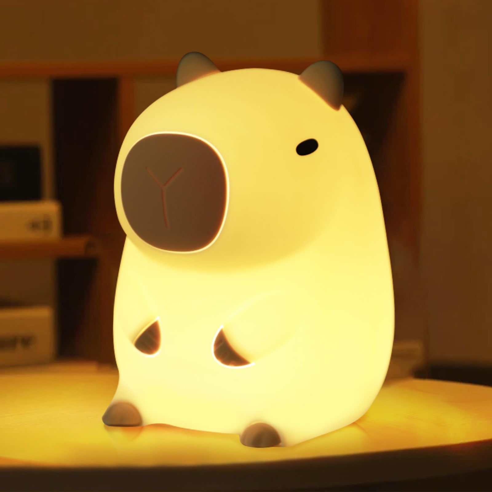 【人気商品】ナイト ライト、Anywin シリコーン 動物保育園ランプ充電式、明るさ 2 レベル、20 素敵なカピバラ 分タイマー装飾子供の部屋、リビング ルーム、誕生日、Xmas、祭りの贈り物男の