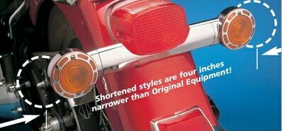 ショート ターンシグナルバー 1984〜92年FXRT D 1985〜90年FLT HT WWW_SMP1DAWEKUDUS_SCH_ID