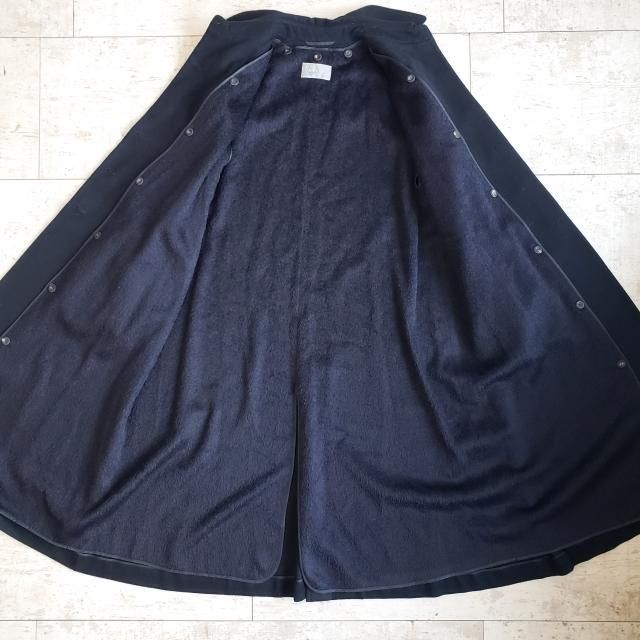 アニオナ AGNONA ☆ カシミヤ ロングコート 伊製 濃紺 インナー付