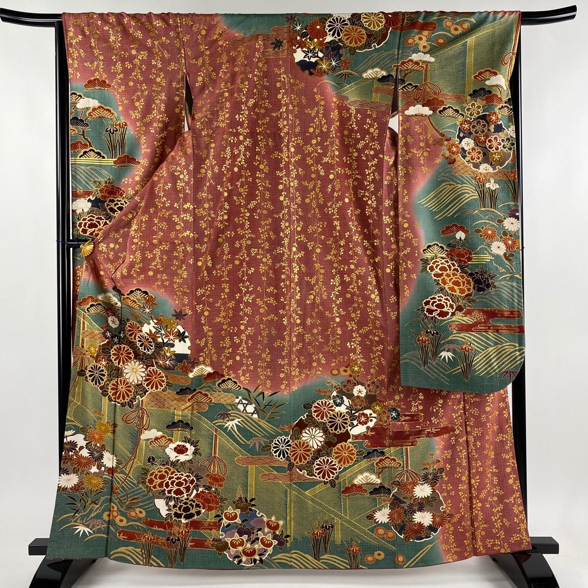 振袖 身丈167cm 裄丈69cm 正絹 美品 名品 【中古】（振袖 身丈161cm 裄  