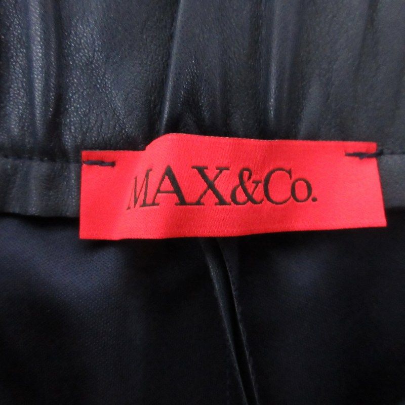 マックス&コー MAX&CO. フェイクレザー パンツ テーパード イージー 