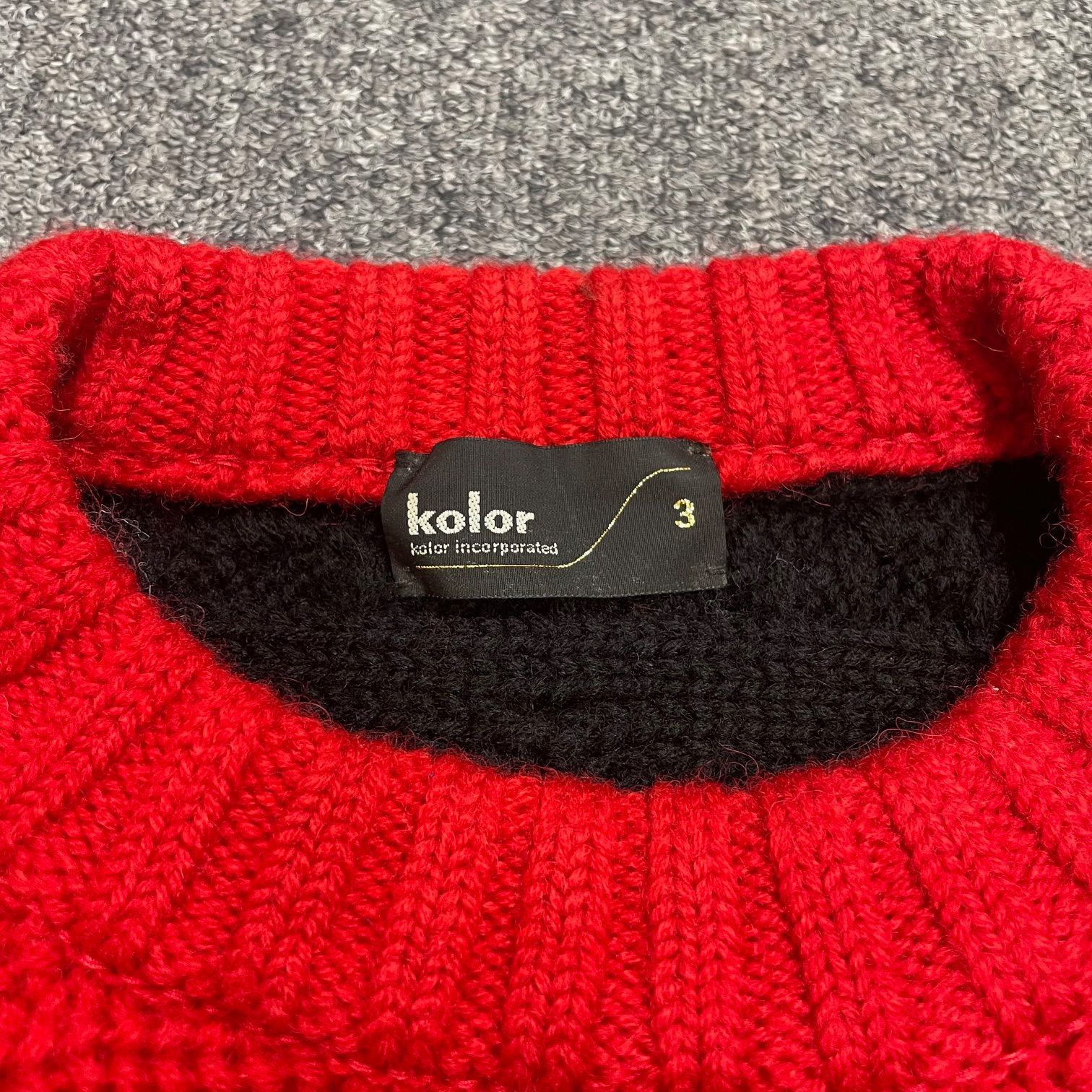 kolor 21AW クレイジーパターンニット クルーネックセーター