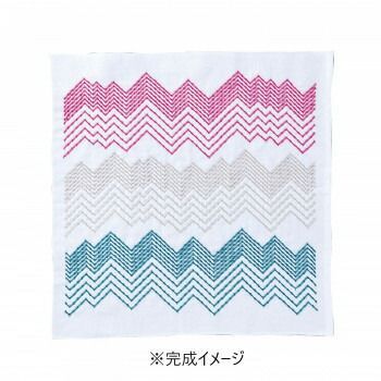 Sashiko Textile lab 花ふきんキット 刺し子キット Peaks(白