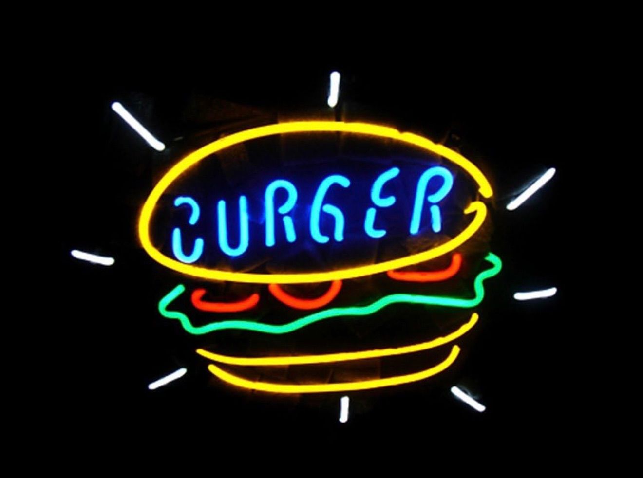 オーダーメイド　バーガーデザイン　ネオンサインLED看板　オリジナル　ネオン管 野球 Baseball ネオンサイン ネオン管 ネオン看板 オーダーメイド