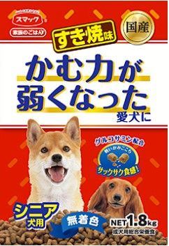 【同梱不可】【5個セット】 スマック 家族のごはん すき焼味 シニア犬 1.8kg