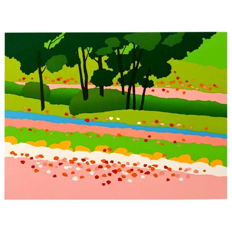 藤倉英幸 「 丘のいろどり 」 シルクスクリーン 大衣 新品！ - メルカリ