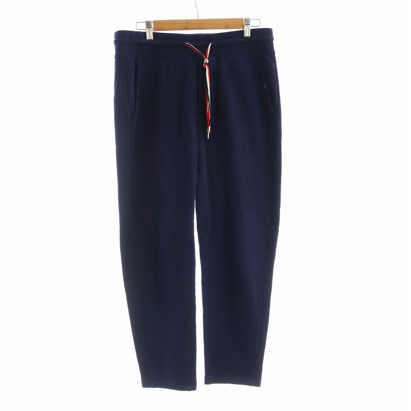 モンクレール MONCLER PANTALONE スウェット イージーパンツ ロゴ テーパード L 紺 ネイビー 510918706400 80065 GY17 |MQ