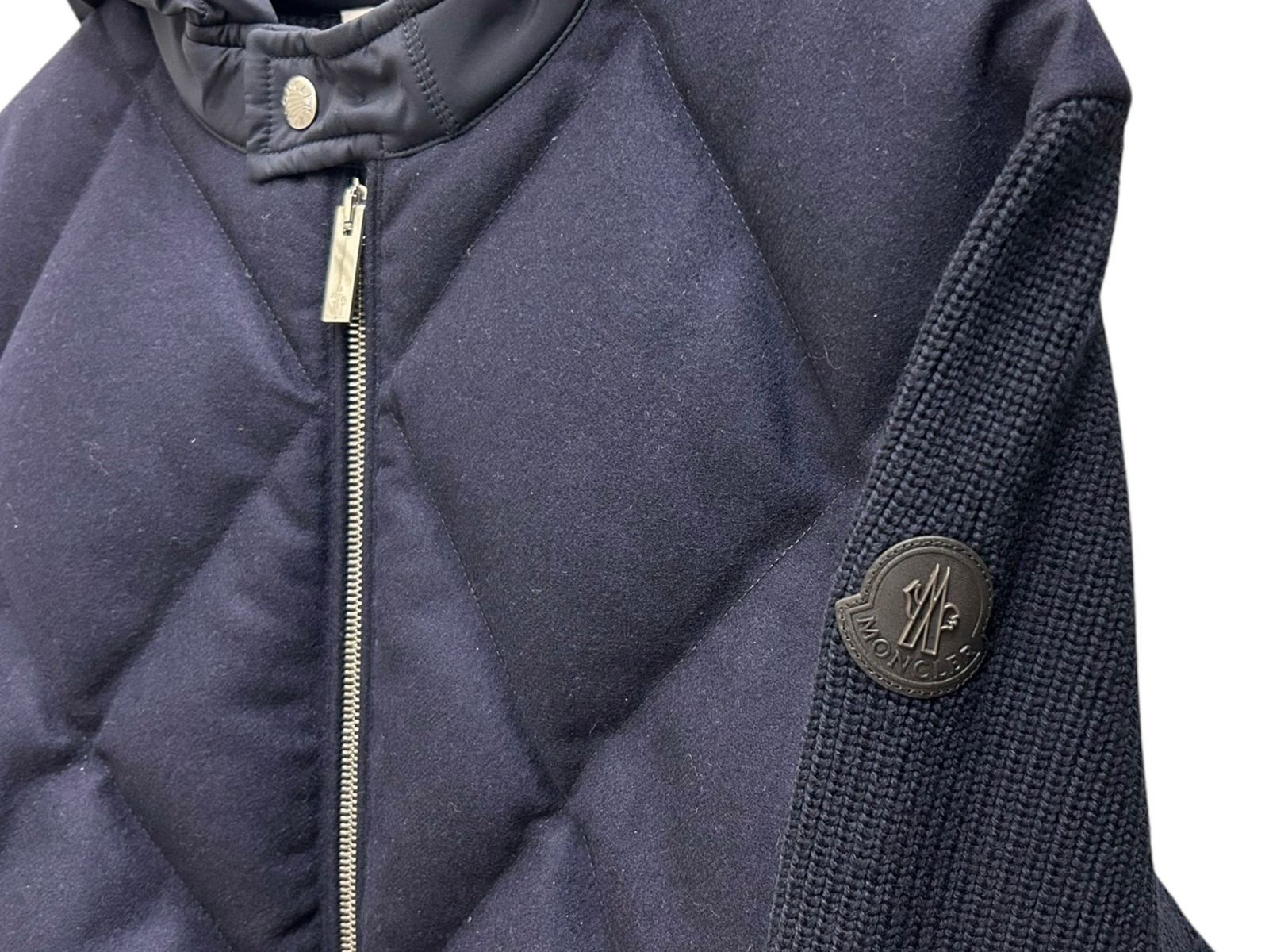 モンクレール Cardigan Tricot ニット ダウン メンズ ネイビー MONCLER モンクレール ダウン カーディガン メンズ ニット