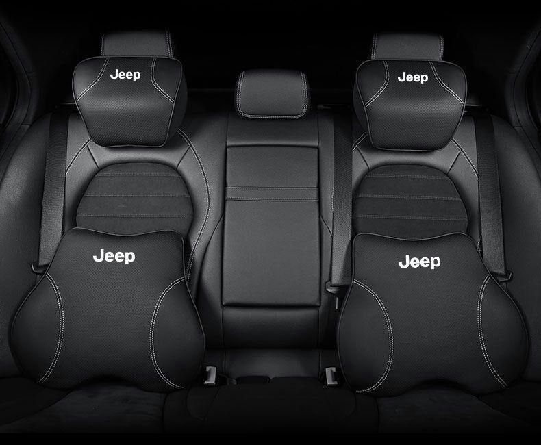 Jeepジープ専用高品質自動車ヘッドレスト腰枕(ヘッドレスト2個＋腰当2個)1 - メルカリ