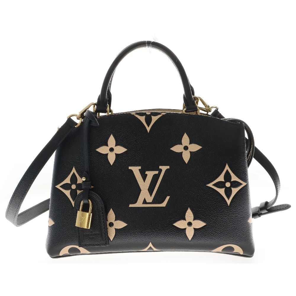LOUIS VUITTON ルイヴィトン モノグラムアンプラント プティパレPM ショルダーバッグ ハンドバッグ ブラック レザーM58913