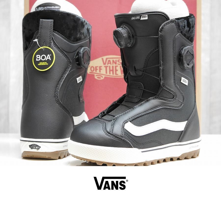 26 VANS ENCORE PRO - 24.5 BLACK MARSHMALLOW レディース スノーボード ブーツ ダブルボア