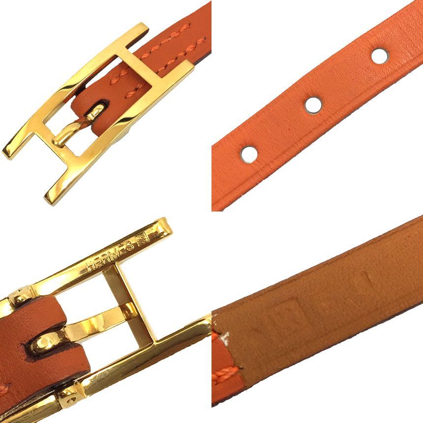 HERMES エルメス アピ3 Api3 レザー ブレスレット アピブレス L
