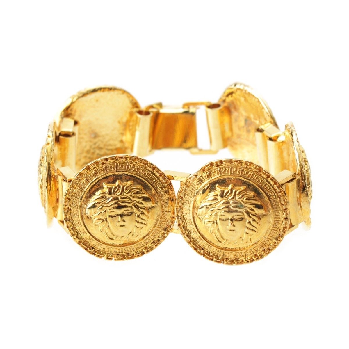 美品VERSACE ヴェルサーチ　ブレスレット　バングル　メデューサ　ゴールド ヴェルサーチェ メデューサ ブレスレット バングル アクセサリー