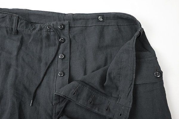 Kaptain Sunshine ◇21SS M-43 カーゴパンツ 黒 サイズ32 リネンシルク