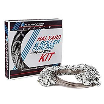 USリギングSupplyステンレススチールwire-to-rope Halyardロープキット 1/8
