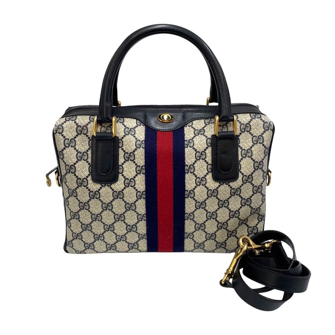 極 美品 保存袋付 GUCCI グッチ オールドグッチ シェリーライン GG