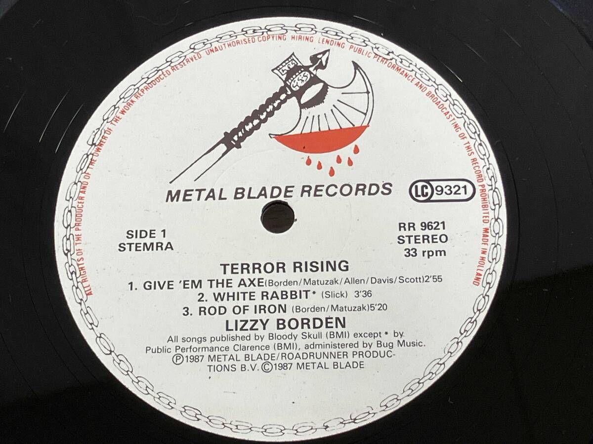 LIZZY BORDEN Terror Rising リジーボーデン レコード LP】リジー・ボーデン Terror Rising - メルカリ