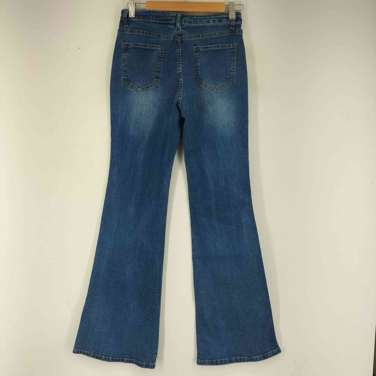 ユーズドフルギ USED古着 フレアブッシュデニムパンツ レディース 30  