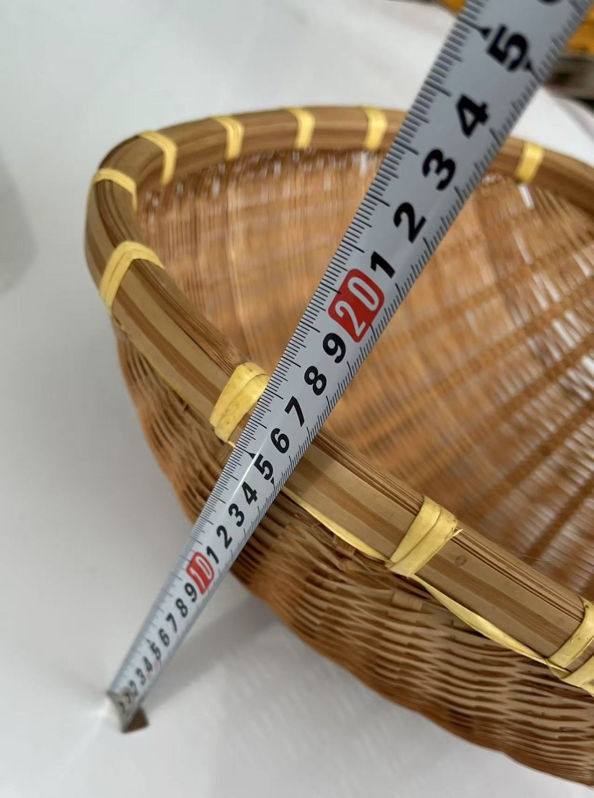 昭和レトロ 竹細工 手編み 片口竹ざる 2個