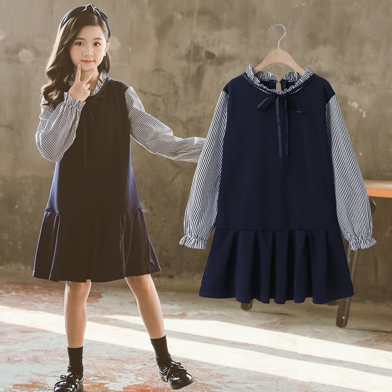 ワンピース ガールズ 女の子 子供ワンピース ガールズドレス 子供服 長袖 入学式 卒業式 発表会 結婚式 カジュアル ueMY803