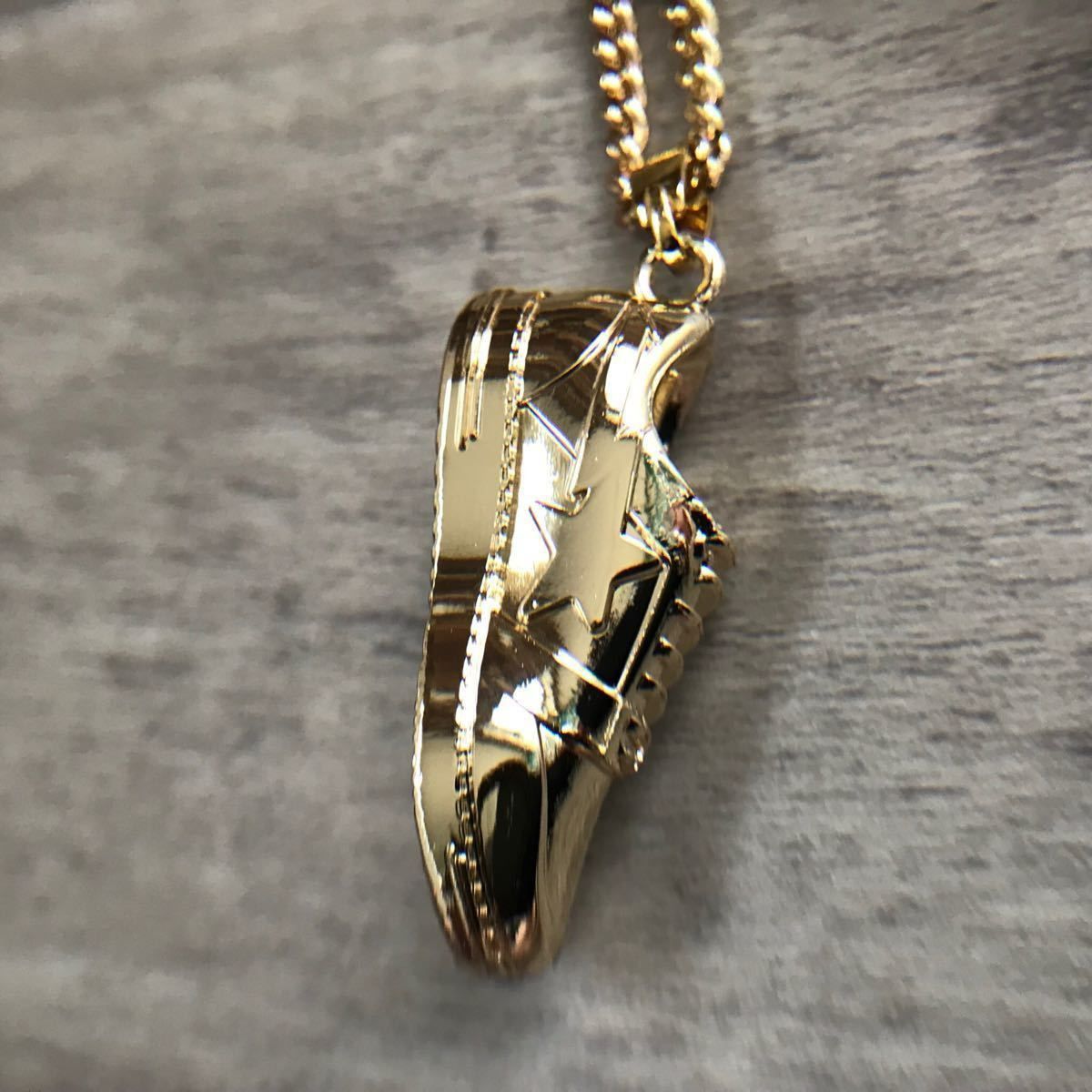 ☆非売品☆ BAPESTA ネックレス necklace a bathing ape bape sta gold ...