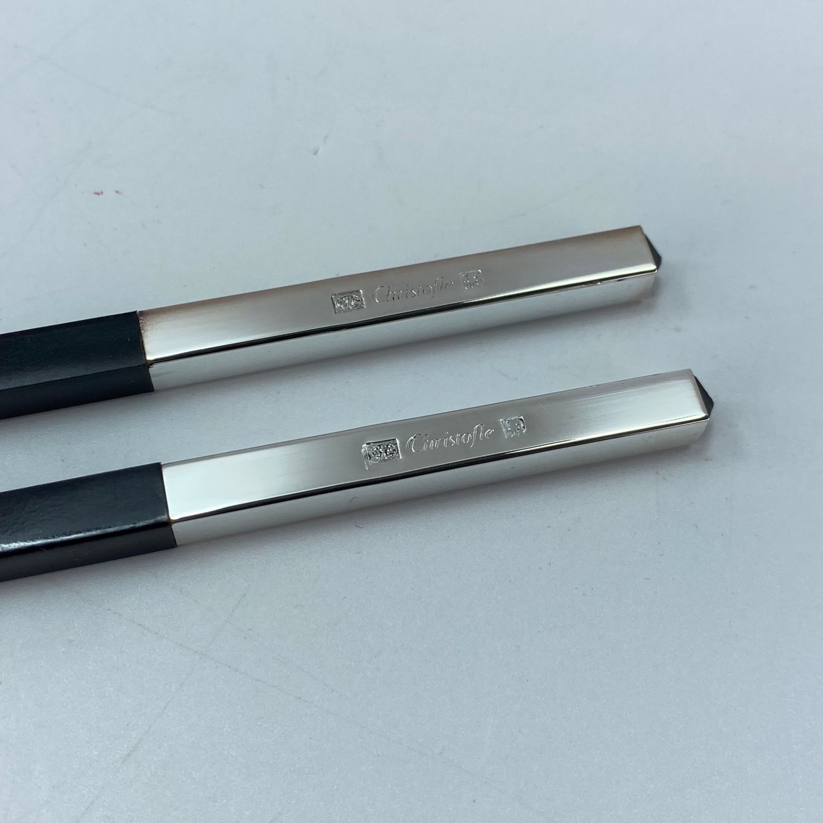 クリストフル】ペアお箸（白、黒）