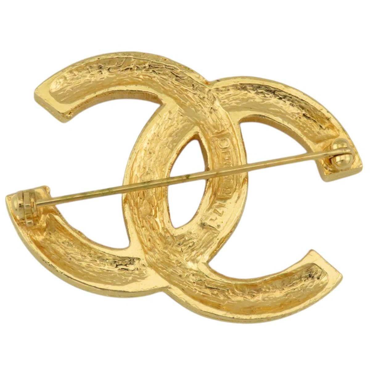 シャネル ココマーク ヴィンテージ ストラス ブローチ メタル ストラス  